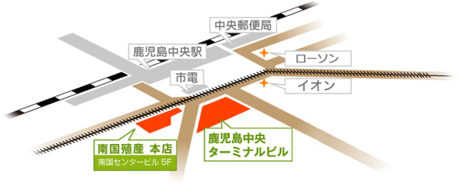 南国殖産株式会社 本店地図